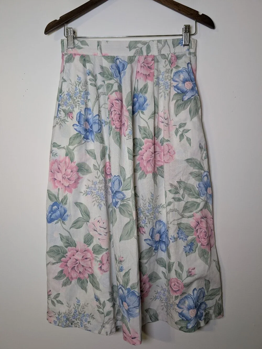 Romantic Cottagecore Floral Midi Skirt Pastel Garden Prairie Skirt M Summer - Picture 2 of 7